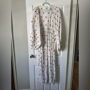 FARM Rio embroidered floral dress with pearls